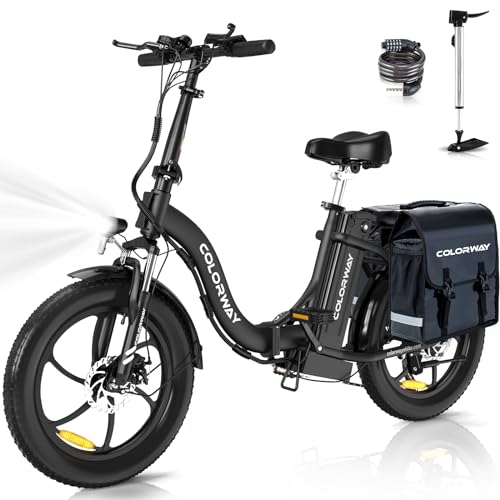 COLORWAY EBike, 20 Zoll Fat Reifen Klapp Elektrofahrrad,...