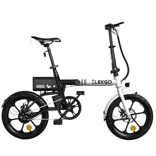 ELEKGO E Bike Klapprad, 16 Zoll Elektrofahrräder,mit...