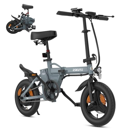 ESKUTE F100 E-Bike Klapprad, 14 Zoll Elektrofahrrad mit...