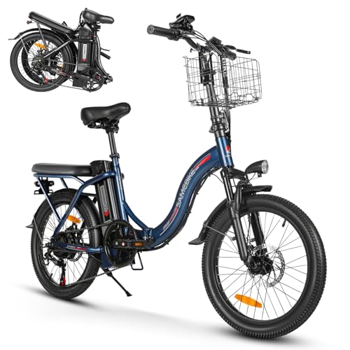 SAEMBIKE Elektrofahrrad Für Erwachsene, 250W Klappbares...