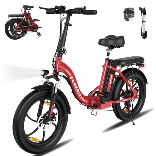 ELEKGO E Bike Klapprad, 20'*3.0 Fettreifen Elektrofahrrad,...
